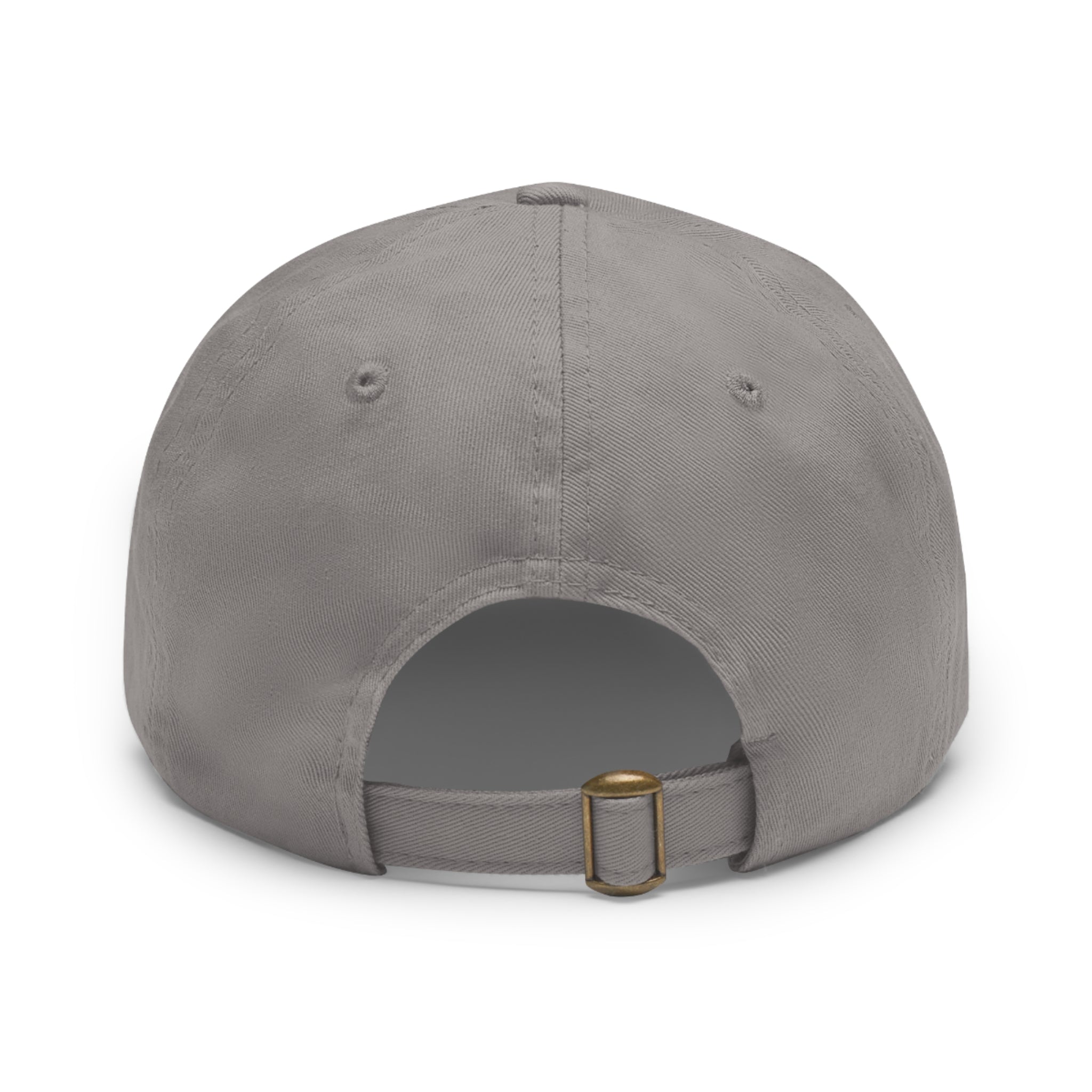 LISH Leather-Patch Dad Hat — Classic Black Casual Cap