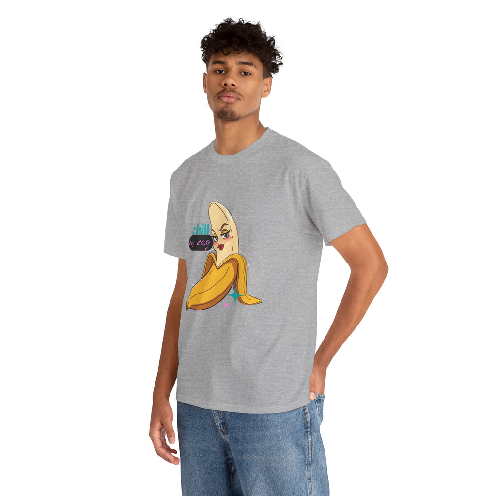 Banana Babe T-Shirt — Playful Peel Graphic Tee ("Chill I'm Easy")