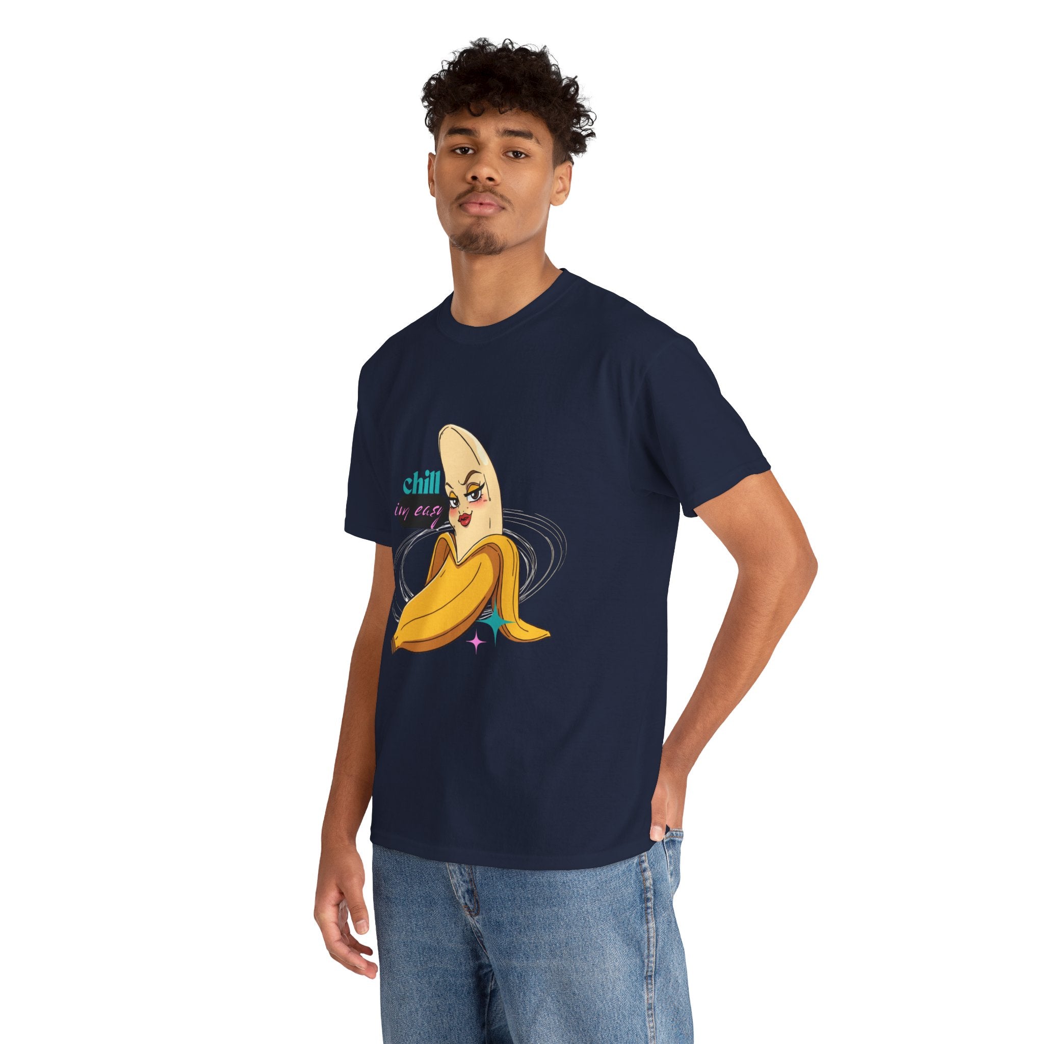 Banana Babe T-Shirt — Playful Peel Graphic Tee ("Chill I'm Easy")