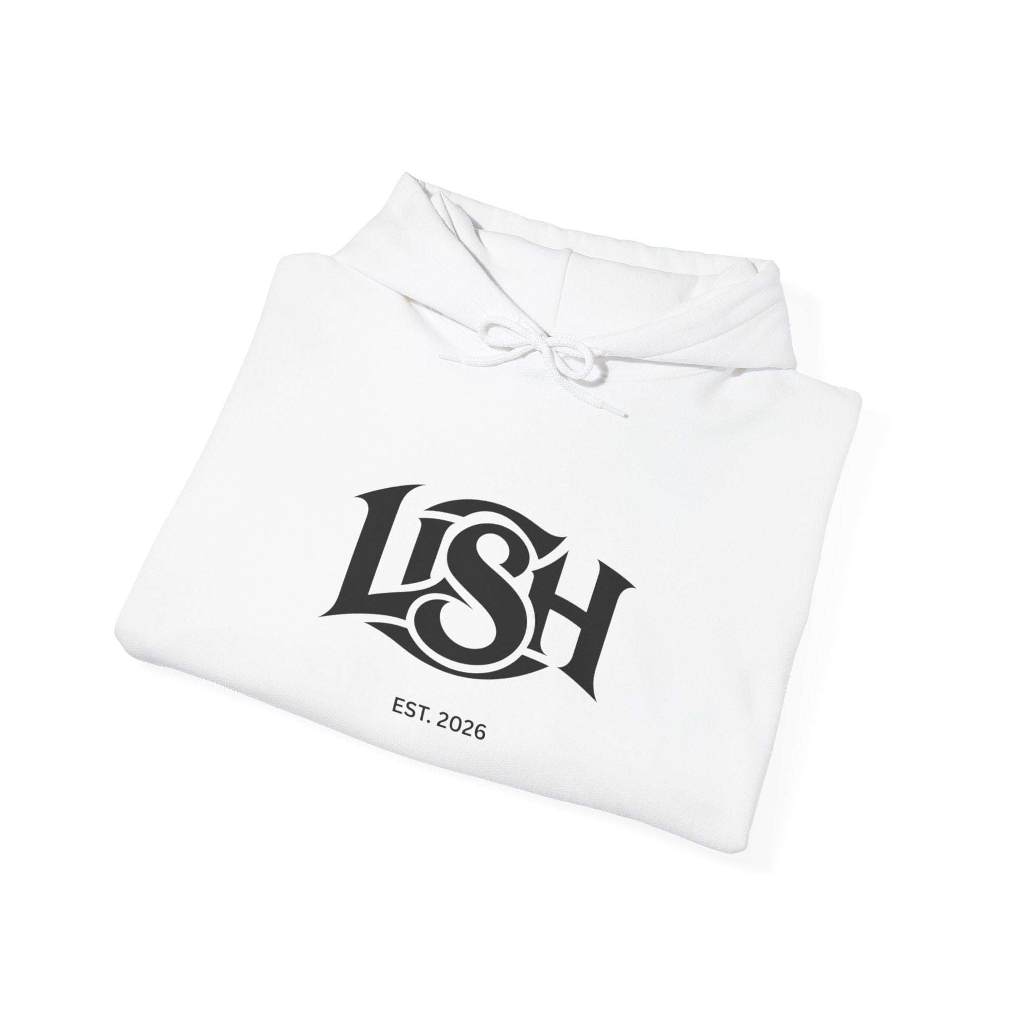 LISH Hoodie — Minimal Vintage Script Pullover (Est. 2026)