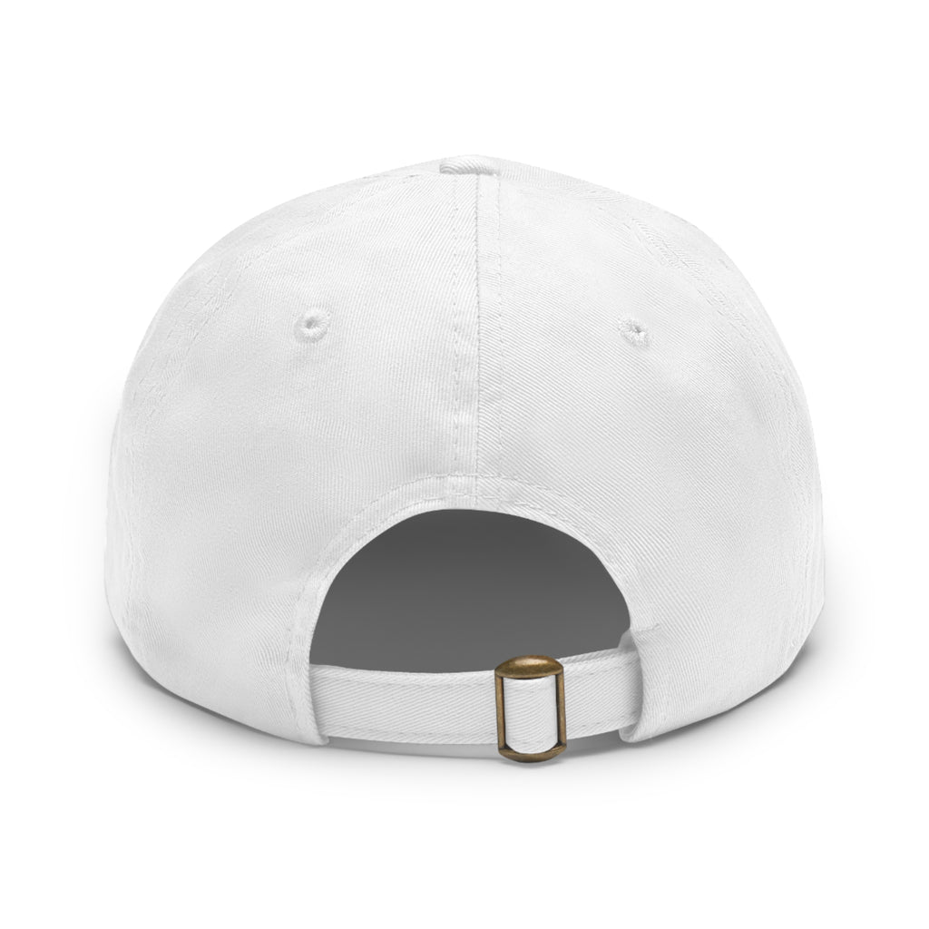 LISH Leather-Patch Dad Hat — Classic Black Casual Cap