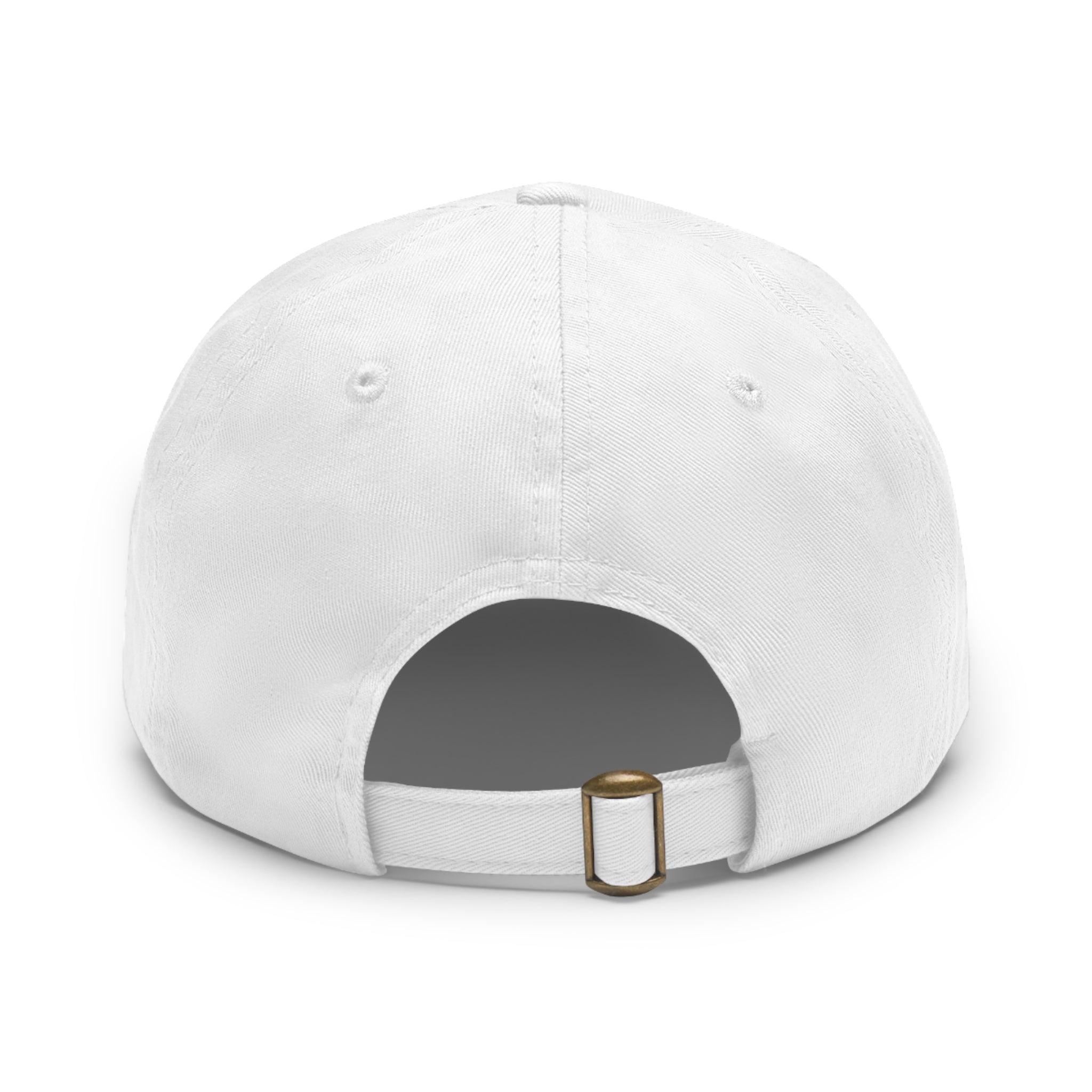 LISH Leather-Patch Dad Hat — Classic Black Casual Cap