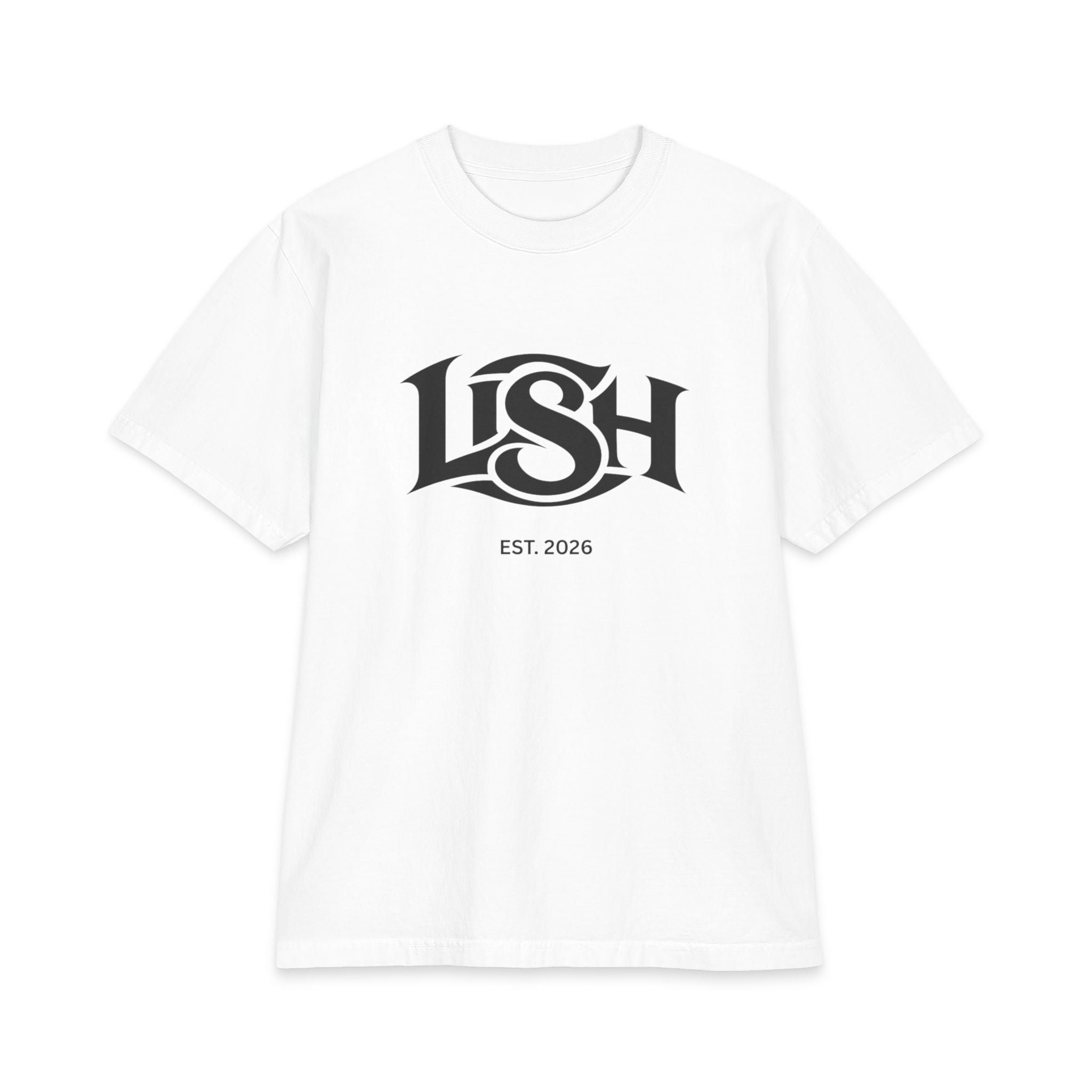LISH Logo Tee — Vintage Script Graphic T-Shirt (Est. 2026) Heavy
