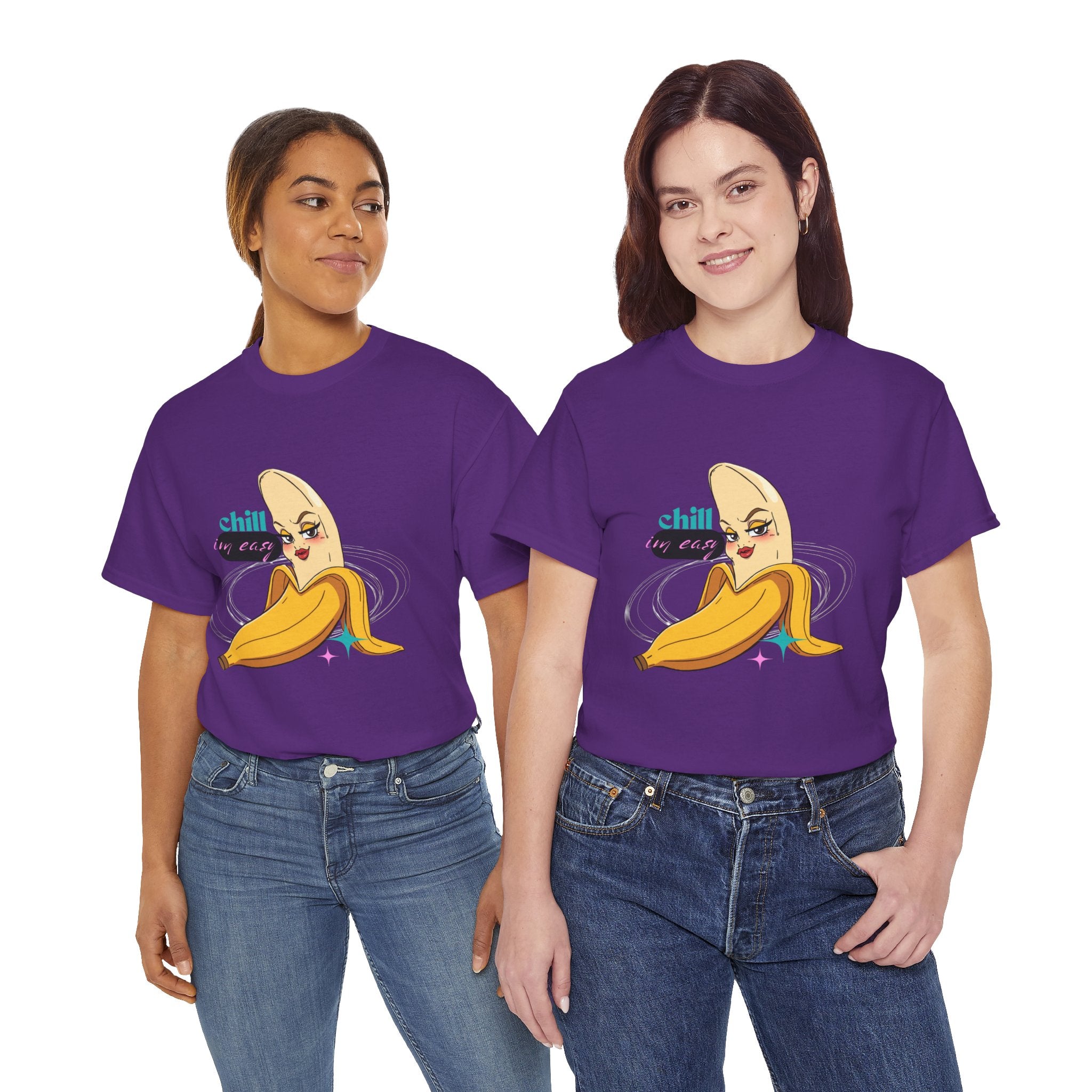 Banana Babe T-Shirt — Playful Peel Graphic Tee ("Chill I'm Easy")