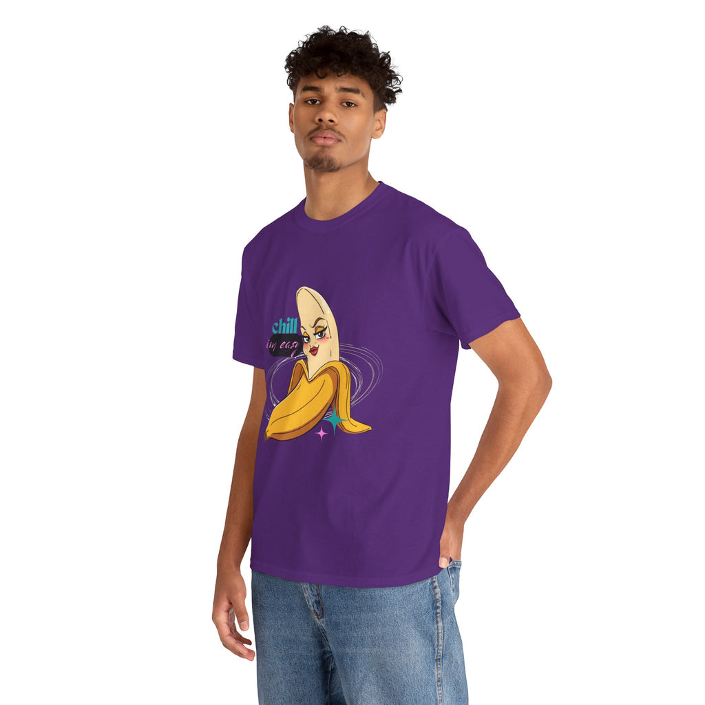 Banana Babe T-Shirt — Playful Peel Graphic Tee ("Chill I'm Easy")